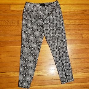 Talbots Hampshire Patterned Ankle Pants Size 4 Dress Pants